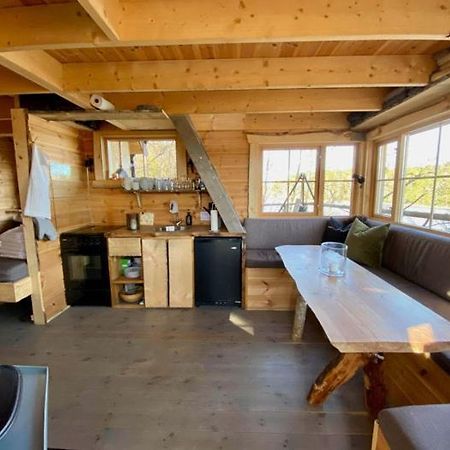 Tretopphytter Pa Grensen - Beverhytta Med Robat Og Gjeddefiske Halden Exterior photo