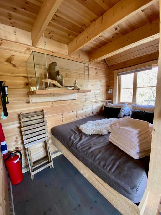 Tretopphytter Pa Grensen - Beverhytta Med Robat Og Gjeddefiske Halden Exterior photo